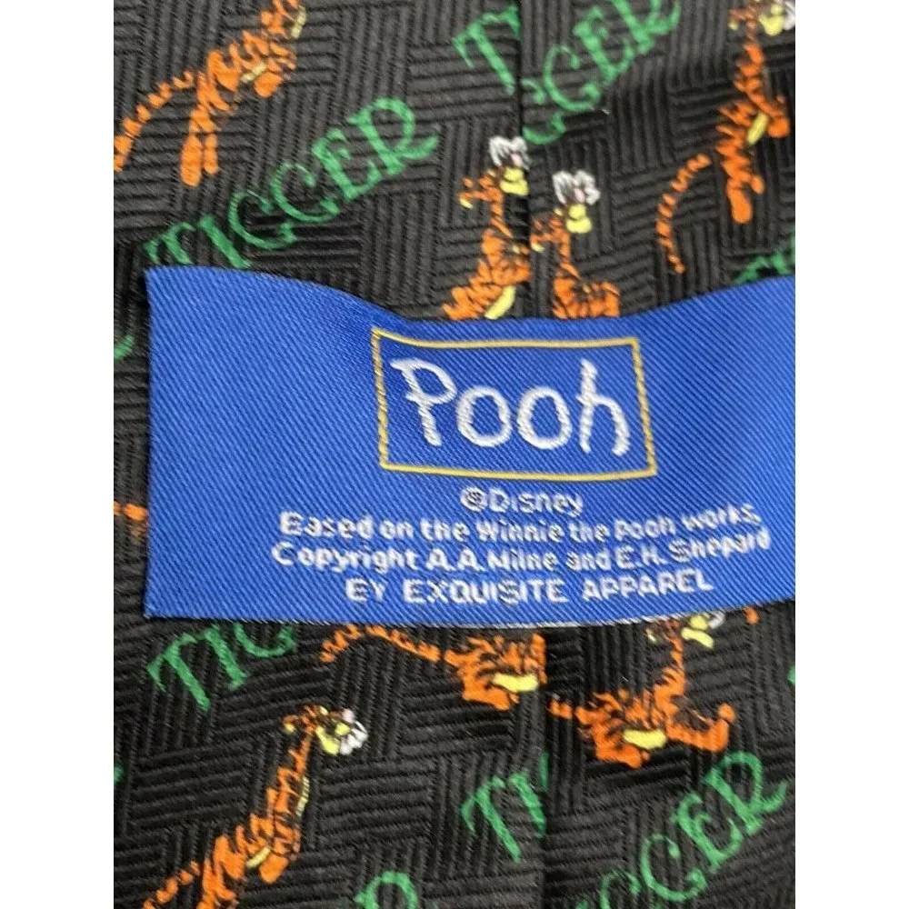 Disney Winnie The Pooh Tigger Tigger Tigger Blue Green &‎ Orange Neck Tie